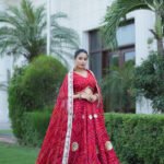 IMG_0126 Red Bandhani Lehenga Choli with Heavy Dupatta | Traditional Designer Ethnic Wear for Women – Marudhaga