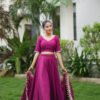 Wine Purple Lehenga Choli with Embroidered Dupatta | Designer Ethnic Wear for Women – Marudhaga