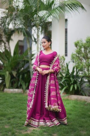 IMG_0146 Wine Purple Lehenga Choli with Embroidered Dupatta | Designer Ethnic Wear for Women – Marudhaga