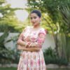 IMG_0160 Off-White Printed Lehenga Choli with Rani Pink Embroidered Dupatta | Designer Bridal Ethnic Wear – Marudhaga