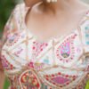 IMG_0161 Off-White Printed Lehenga Choli with Rani Pink Embroidered Dupatta | Designer Bridal Ethnic Wear – Marudhaga