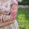 IMG_0162 Off-White Printed Lehenga Choli with Rani Pink Embroidered Dupatta | Designer Bridal Ethnic Wear – Marudhaga